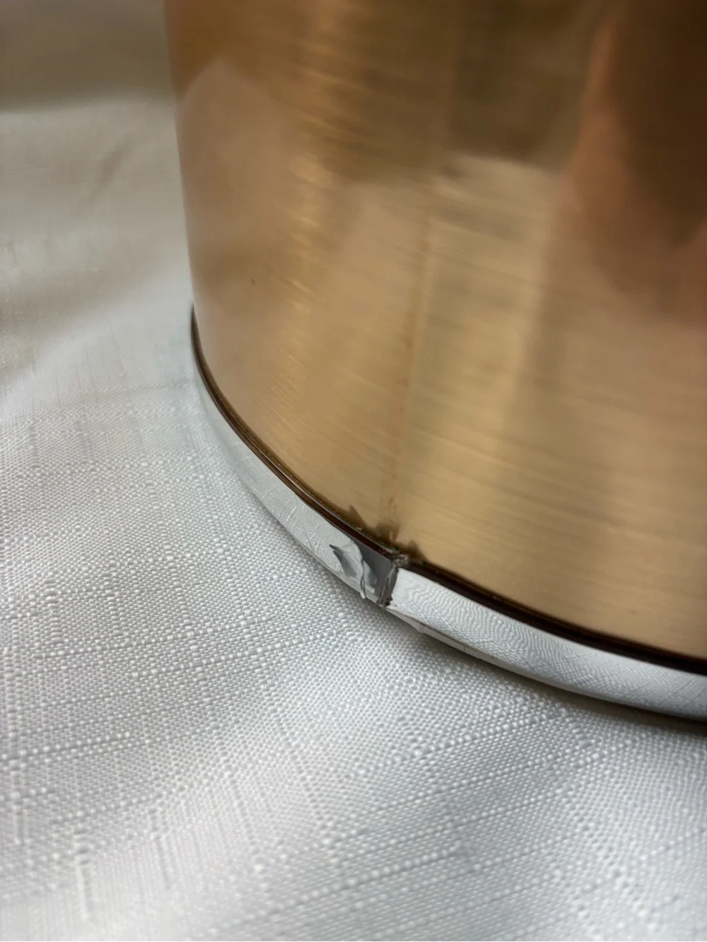 Brushed Gold Ice Bucket with Clear Handle